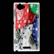 Coque Sony Xperia L Jetons de poker en vrac 1