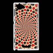 Coque Sony Xperia L Spirale symboles de carte