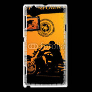 Coque Sony Xperia L motorcycle rider background
