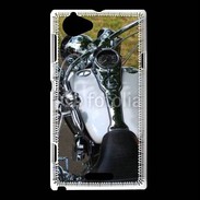 Coque Sony Xperia L Moto chromée