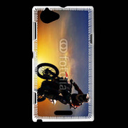 Coque Sony Xperia L Motocross et soleil