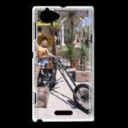 Coque Sony Xperia L Femme sexy moto 2