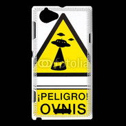 Coque Sony Xperia L Warning Ovni