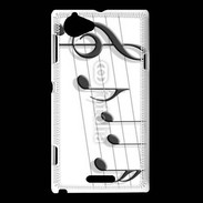 Coque Sony Xperia L Portée de notes