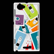 Coque Sony Xperia L Cassette audio couleur 1
