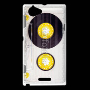 Coque Sony Xperia L Cassette audio transparente 1
