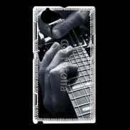 Coque Sony Xperia L Musicien de blues à la guitare