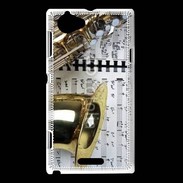 Coque Sony Xperia L Saxophone et partitions 15