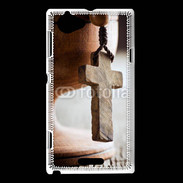 Coque Sony Xperia L Croix en bois 5