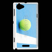 Coque Sony Xperia L Cours de tennis béton bleu