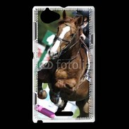 Coque Sony Xperia L Saut d'obstacle Equitation