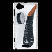 Coque Sony Xperia L Crosse et palet de Hockey sur glace