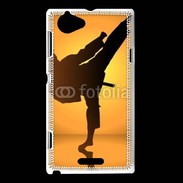 Coque Sony Xperia L Silhouette de karatéka