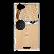 Coque Sony Xperia L Squash raquette et balle