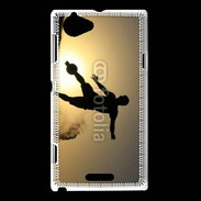 Coque Sony Xperia L beach soccer couché du soleil