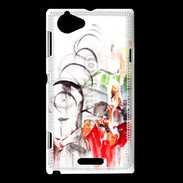 Coque Sony Xperia L Illustration de cycliste 2