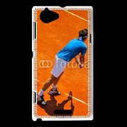 Coque Sony Xperia L Match de tennis sur terre battue