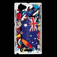 Coque Sony Xperia L Graffiti Australie rugby