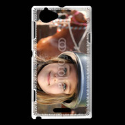 Coque Sony Xperia L Petite fille équitation