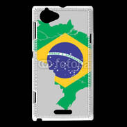 Coque Sony Xperia L Drapeau Brésil coupe du monde 2014