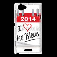 Coque Sony Xperia L J'aime les bleus 2014