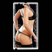 Coque Sony Xperia L Lingerie de charme avec cravate