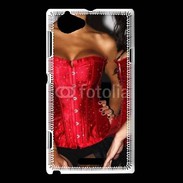 Coque Sony Xperia L Belles et sexy en noir et rouge
