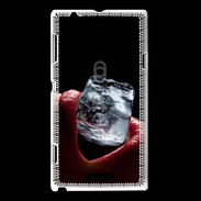 Coque Sony Xperia L Bouche sexy avec glaçon
