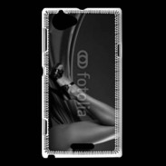 Coque Sony Xperia L Jambe sexy en noir et blanc 10