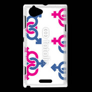 Coque Sony Xperia L Symboles homme femme