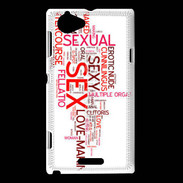 Coque Sony Xperia L Nuage de mots sexy 2
