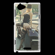 Coque Sony Xperia L Femme rétro et sexy