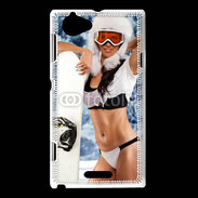 Coque Sony Xperia L Charme et snowboard