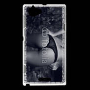 Coque Sony Xperia L Belle fesse en noir et blanc 15