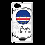 Coque Sony Xperia L Logo Cap Vert