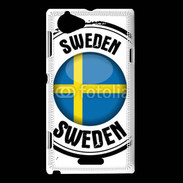 Coque Sony Xperia L Logo Suède
