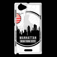 Coque Sony Xperia L Logo Manhattan