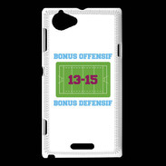 Coque Sony Xperia L Bonus Offensif-Défensif Blanc
