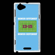Coque Sony Xperia L Bonus Offensif-Défensif Bleu