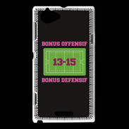 Coque Sony Xperia L Bonus Offensif-Défensif Noir