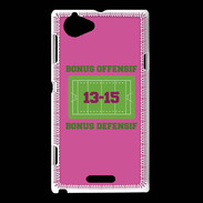 Coque Sony Xperia L Bonus Offensif-Défensif Rose
