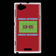 Coque Sony Xperia L Bonus Offensif-Défensif Rouge