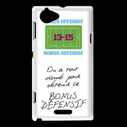 Coque Sony Xperia L Obtenir le Bonus offensif-défensif Blanc