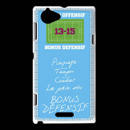 Coque Sony Xperia L Plaquage Bonus offensif-défensif Bleu