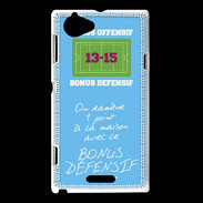 Coque Sony Xperia L 1 point bonus offensif-défensif Bleu