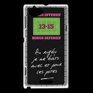 Coque Sony Xperia L Les potes Bonus offensif-défensif Noir