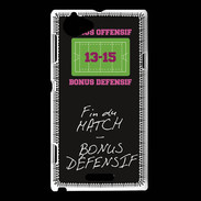 Coque Sony Xperia L Fin de match Bonus offensif-défensif Noir