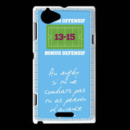 Coque Sony Xperia L Le combat Bonus offensif-défensif Bleu