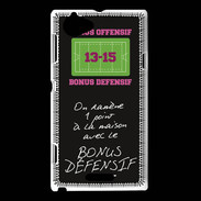 Coque Sony Xperia L 1 point bonus offensif-défensif Noir