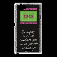 Coque Sony Xperia L Le combat Bonus offensif-défensif Noir